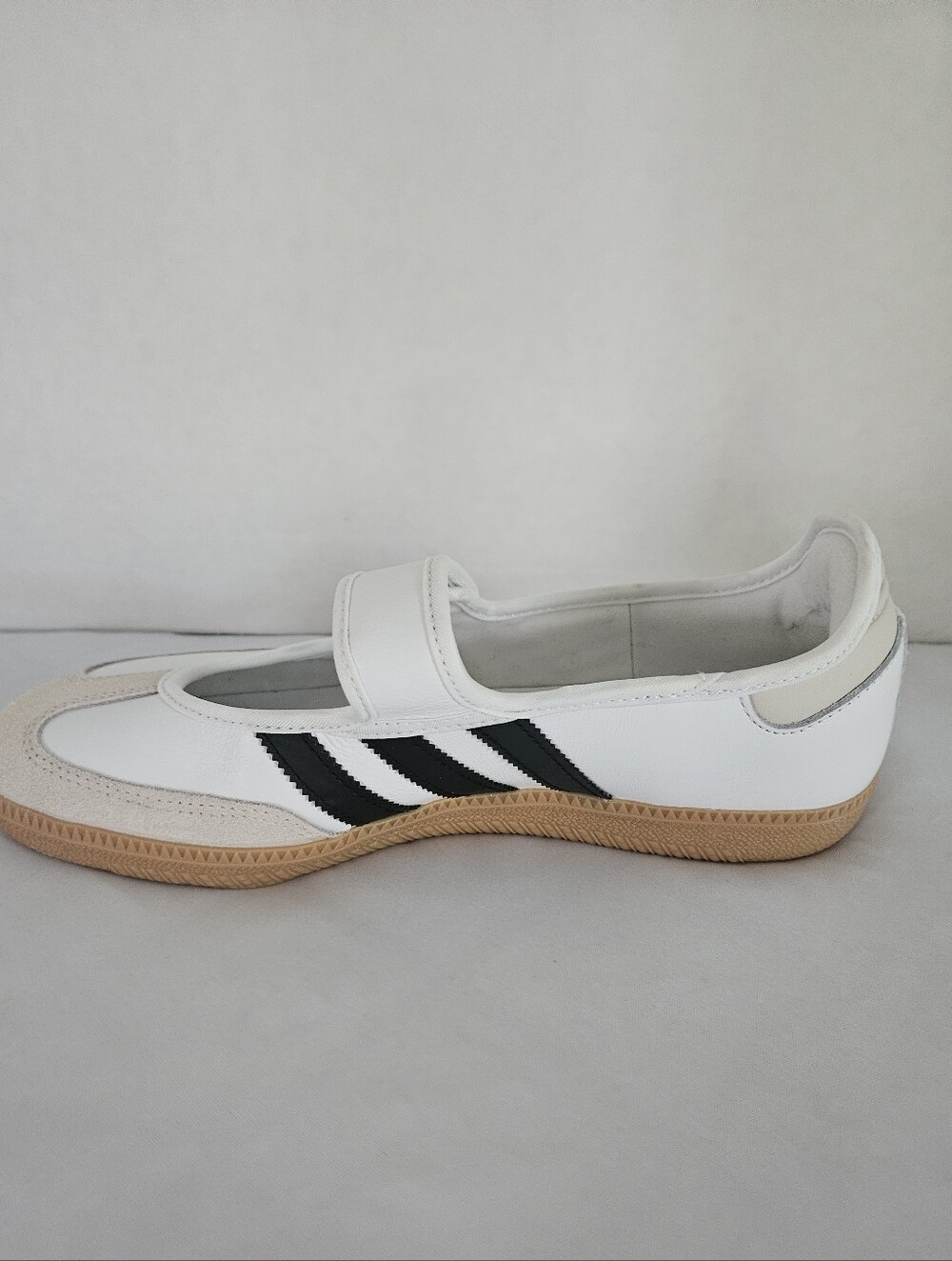 Adidas Samba Jane Mary Jane Shoes Cloud White Black Gum Sole Size 9 - Picture 6 of 10